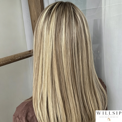 Human Hair Topper with Bangs | Hair Piece for Thinning Hair
