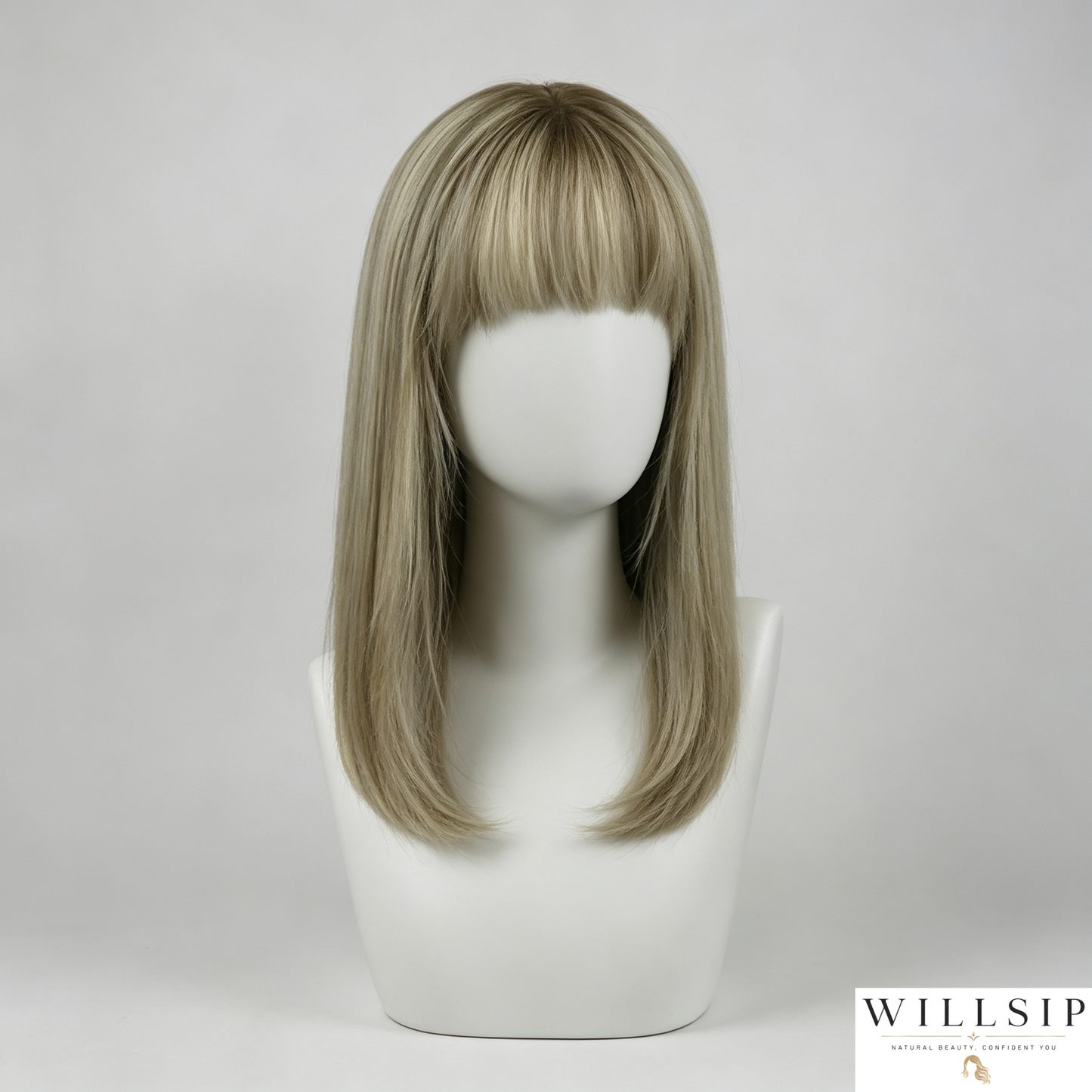 Human Hair Topper with Bangs | Hair Piece for Thinning Hair