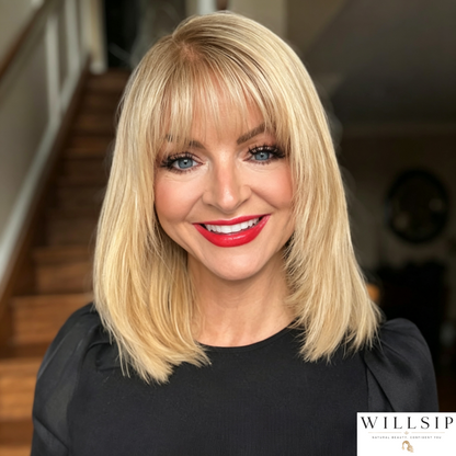 Human Hair Topper with Bangs | Hair Piece for Thinning Hair