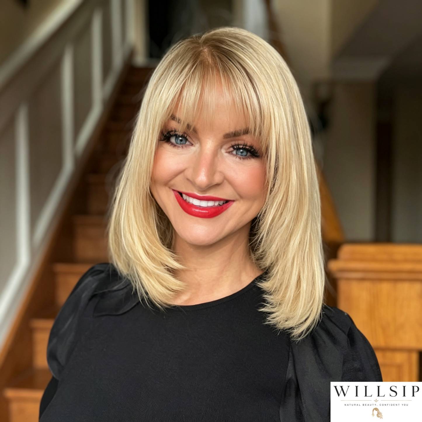 Human Hair Topper with Bangs | Hair Piece for Thinning Hair